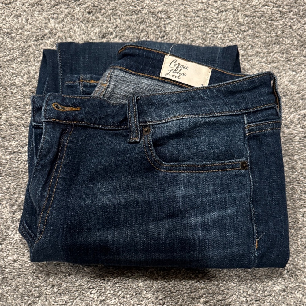 Cosmic Love Women's Dark Blue Straight Leg Jeans
